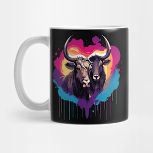 Wildebeest Couple Valentine Mug